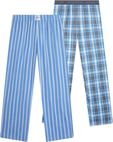 AEROPOSTALE Boys Pajama Pants - 2 Pack Ultra Soft Lightweight PJ Bottoms Sleep Pants for Boys with Elastic Waistband (4-14) in Kuwait