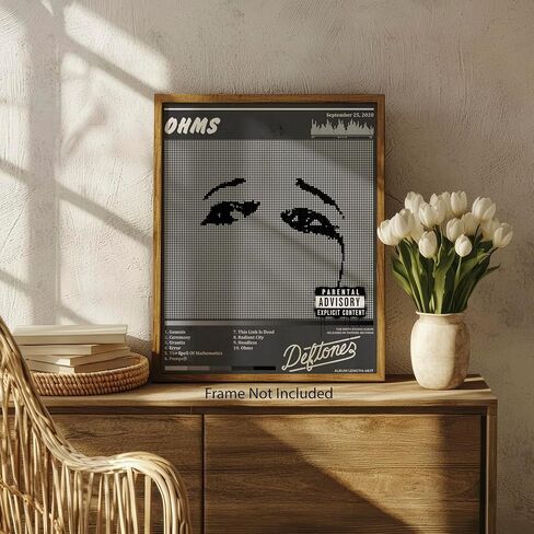 ZUKIY Ohms Deftones Pixel Eyes - Dark Rock Poster Wall Art 8x10 Unframed - Heavy Metal Band Inspired Decor for Bedroom Studio Office - Emo Goth Aesthetic Tapestry Style Print for Music Lovers in Saudi Arabia