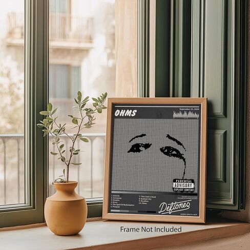 ZUKIY Ohms Deftones Pixel Eyes - Dark Rock Poster Wall Art 8x10 Unframed - Heavy Metal Band Inspired Decor for Bedroom Studio Office - Emo Goth Aesthetic Tapestry Style Print for Music Lovers in Saudi Arabia