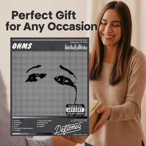 ZUKIY Ohms Deftones Pixel Eyes - Dark Rock Poster Wall Art 8x10 Unframed - Heavy Metal Band Inspired Decor for Bedroom Studio Office - Emo Goth Aesthetic Tapestry Style Print for Music Lovers in Saudi Arabia