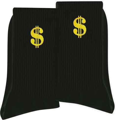 Dollar Sign Socks, Funny Money Novelty Socks for Men Women, Cute Cash Themed Crew Socks. in Saudi Arabia