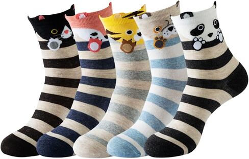 5 Pairs Women's Cute Animal Socks Funny Socks, Soft Novelty Sock Pack, Great Gifts for Women Men in Saudi Arabia