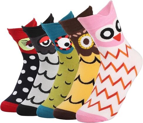5 Pairs Women's Cute Animal Socks Funny Socks, Soft Novelty Sock Pack, Great Gifts for Women Men in Saudi Arabia