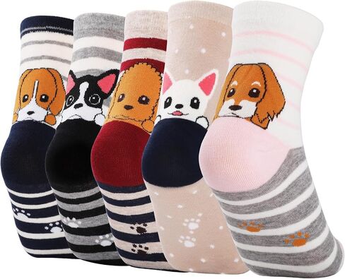 5 Pairs Women's Cute Animal Socks Funny Socks, Soft Novelty Sock Pack, Great Gifts for Women Men in Saudi Arabia