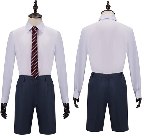 AwwwCos Men The Musical Cosplay Costume Red School Uniform Jacket Shorts Tie Full Set Halloween Party Outfit in Saudi Arabia