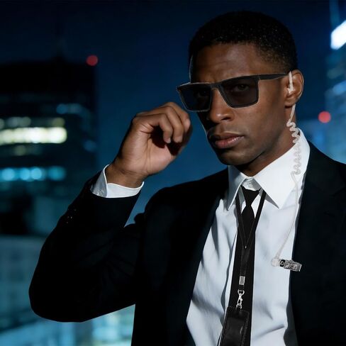 CURASA Black Agent Costume for Men Secret Service Costume Set Spy Costume Accessories for Men Women Black Outfit Costume in Saudi Arabia