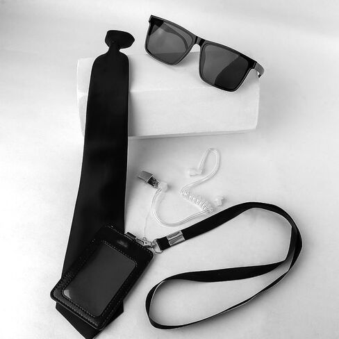 CURASA Black Agent Costume for Men Secret Service Costume Set Spy Costume Accessories for Men Women Black Outfit Costume in Saudi Arabia