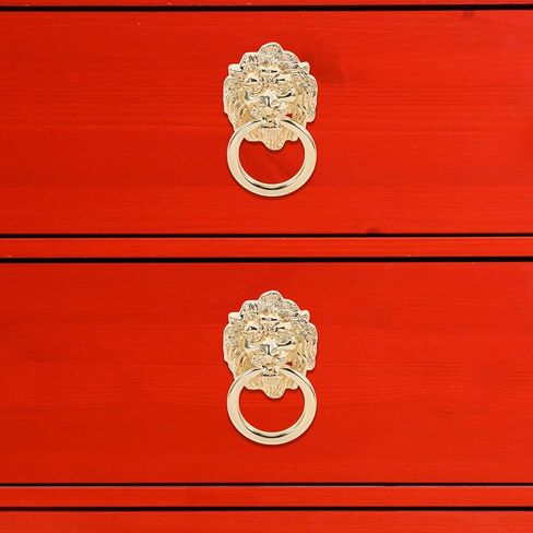 Cabinet PullsLion Head Pull Handle Zinc Alloy Vintage Gold Door for Dresser Drawer Replacement Hardware Decorative Kitchen Furniture Accessory in Kuwait