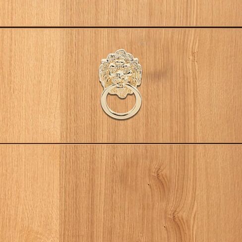 Cabinet PullsLion Head Pull Handle Zinc Alloy Vintage Gold Door for Dresser Drawer Replacement Hardware Decorative Kitchen Furniture Accessory in Kuwait