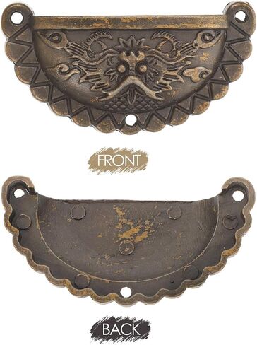 Cabinet Pulls2pcs Vintage Antique Pulls Lion Head Bronze Half-Round Drawer Handles for Kitchen Cabinets and Closet Doors in Kuwait
