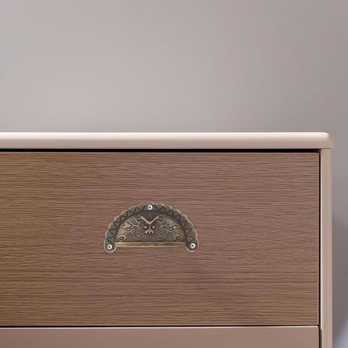 Cabinet Pulls2pcs Vintage Antique Pulls Lion Head Bronze Half-Round Drawer Handles for Kitchen Cabinets and Closet Doors in Kuwait