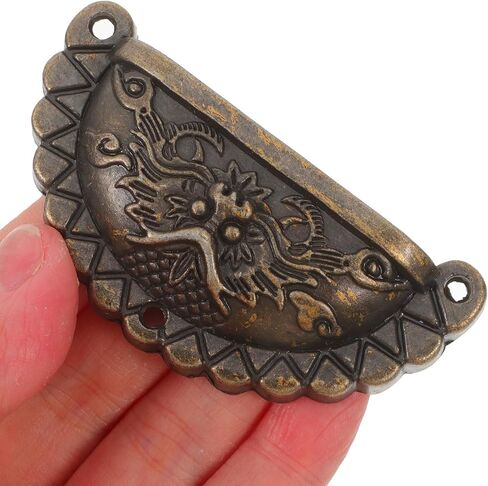 Cabinet Pulls2pcs Vintage Antique Pulls Lion Head Bronze Half-Round Drawer Handles for Kitchen Cabinets and Closet Doors in Kuwait