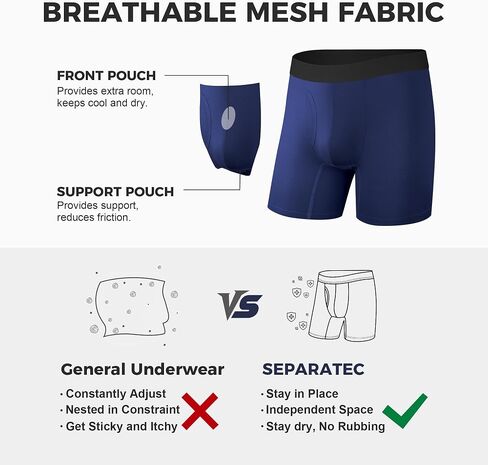 Men’s 4 Pcs Athletic Mesh Boxer Briefs, Breathable Quick-Dry Underwear for Workout, Gym, Travel & Daily Wear in Saudi Arabia