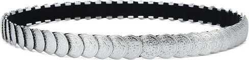 Earnda Western Disc Belt for Women Boho Concho Elastic Skinny Waist Belts Cowgirl in Saudi Arabia