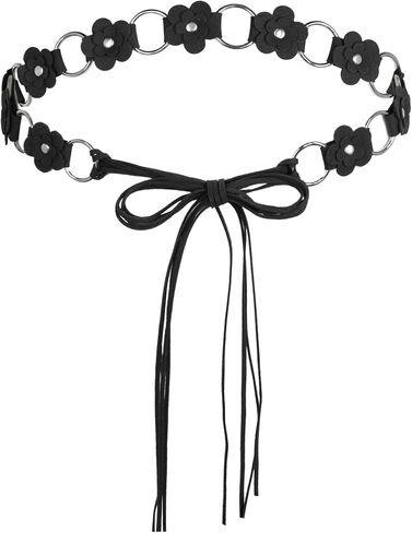 TeeYee Women Waist Belt Tie Braided Chain Floral Adjustable Boho Handwoven Tassel Rope for Dress in Saudi Arabia