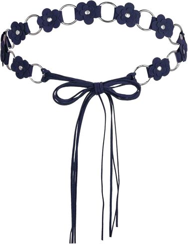 TeeYee Women Waist Belt Tie Braided Chain Floral Adjustable Boho Handwoven Tassel Rope for Dress in Saudi Arabia