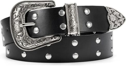 Vintage Ladies Studded Western Belt for Women, Adjustable Cowboy Cowgirl Belts for Jeans Dresses Pants in Saudi Arabia