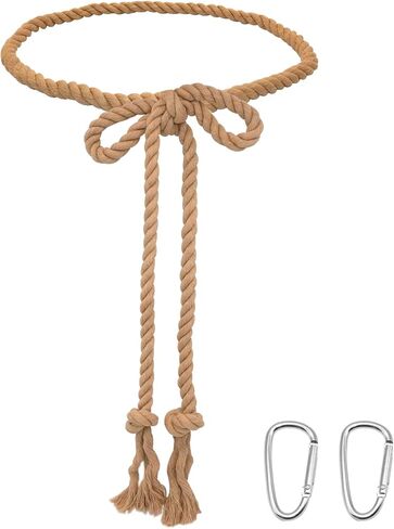 Extra Long Braided Cotton Waist Rope Tie Belt Woven Tassels Belt for Girl Women Dresses Pants in Saudi Arabia