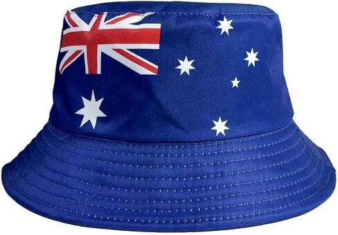 Australia Fishing Hat with National Flag,Australian Sun Protection Bucket Cap for Men Women in Saudi Arabia