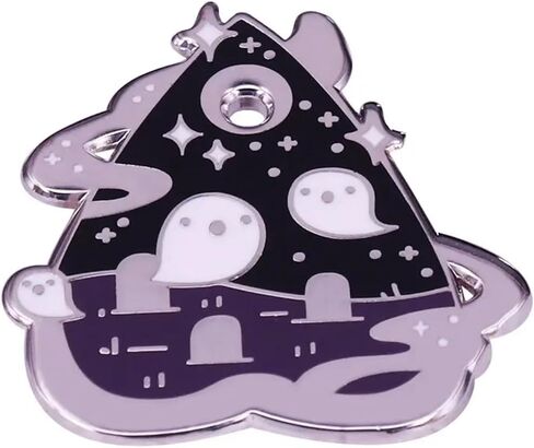 Ghosts Ghost Boo Night Graveyard Cemetery Tombstones Halloween Death Ouija Cute Kawaii 1.25" Enamel Pin Badge in Kuwait