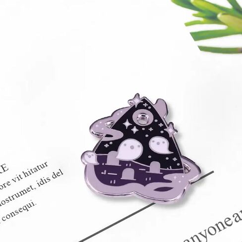 Ghosts Ghost Boo Night Graveyard Cemetery Tombstones Halloween Death Ouija Cute Kawaii 1.25" Enamel Pin Badge in Kuwait
