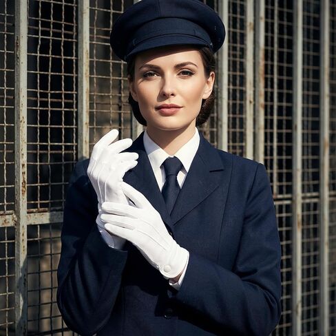 24 Pairs Formal White Gloves for Women Men, White Uniform Gloves with Snap Cuff, Parade Costume Glove for Tuxedo Server Funeral Wedding Honor Guard in Saudi Arabia