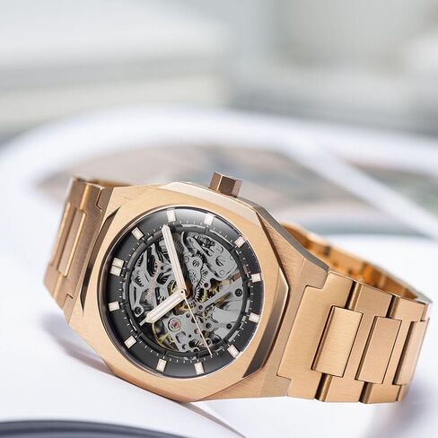 Thomas Earnshaw Drake Skeleton Men's Automatic Skeleton 42mm Watch with Stainless Steel Bracelet ES-8142 in Saudi Arabia