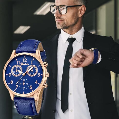 12 Pack Men's Leather Quartz Watch Geneva Casual Dress Wrist Band Watches Wholesale Lots Set Watches for Men Bulk in Saudi Arabia