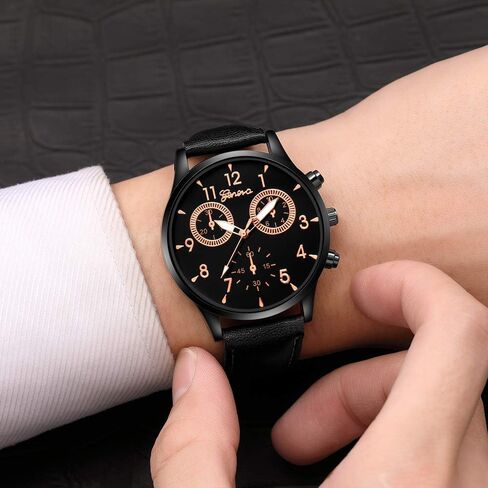 12 Pack Men's Leather Quartz Watch Geneva Casual Dress Wrist Band Watches Wholesale Lots Set Watches for Men Bulk in Saudi Arabia
