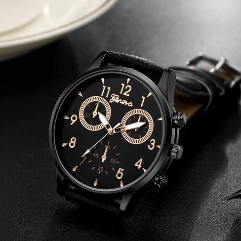 12 Pack Men's Leather Quartz Watch Geneva Casual Dress Wrist Band Watches Wholesale Lots Set Watches for Men Bulk in Saudi Arabia