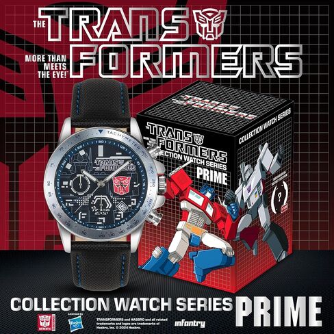 Infantry Officially Licensed Transformers Watch for Men & Teens, Mystery Blind Box Collectible Wrist Watch Featuring Optimus Prime, Megatron, Bumblebee, Military Style Chronograph, Creative Gift in Saudi Arabia