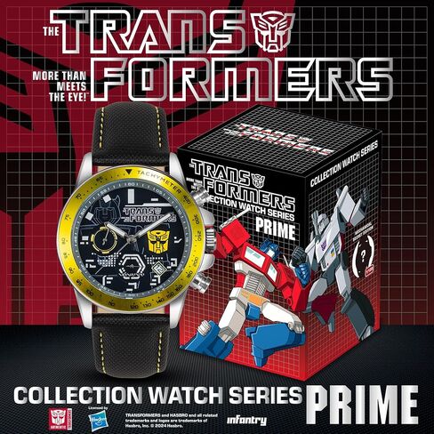 Infantry Officially Licensed Transformers Watch for Men & Teens, Mystery Blind Box Collectible Wrist Watch Featuring Optimus Prime, Megatron, Bumblebee, Military Style Chronograph, Creative Gift in Saudi Arabia