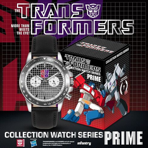 Infantry Officially Licensed Transformers Watch for Men & Teens, Mystery Blind Box Collectible Wrist Watch Featuring Optimus Prime, Megatron, Bumblebee, Military Style Chronograph, Creative Gift in Saudi Arabia