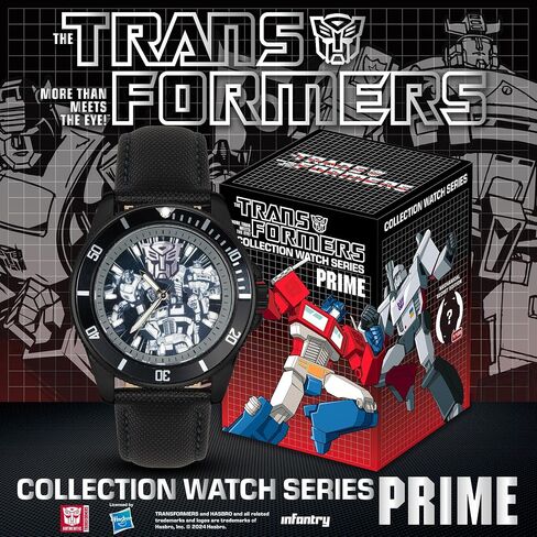 Infantry Officially Licensed Transformers Watch for Men & Teens, Mystery Blind Box Collectible Wrist Watch Featuring Optimus Prime, Megatron, Bumblebee, Military Style Chronograph, Creative Gift in Saudi Arabia