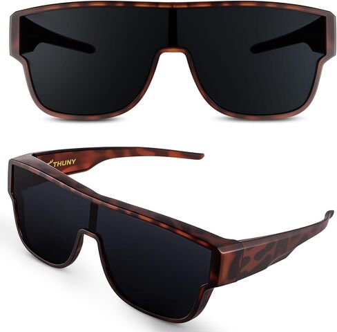 THUNY Polarized Fit Over Glasses Sunglasses for Men Women,Ultralight Wrap Around Sunglasses Over Glasses for Driving Cycling in Saudi Arabia