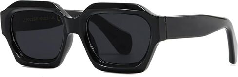 LIXX Retro Polarized Hexagonal Thick Frame Sunglasses Men Women Glasses Fashionable Trendy Decorative Eyewear in Saudi Arabia