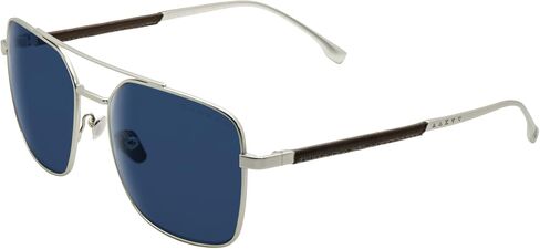 نظارات GUNNAR The Witcher White Wolf الشمسية - عدسات شمسية، إطار طيار من الفولاذ المقاوم للصدأ مع هيكل جلدي، حماية من الأشعة فوق البنفسجية وطلاء مضاد للوهج، نظارات Geralt of Rivia Witcher المرخصة رسميًا in Kuwait