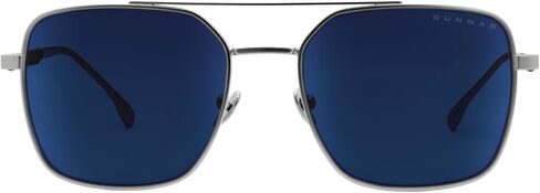 نظارات GUNNAR The Witcher White Wolf الشمسية - عدسات شمسية، إطار طيار من الفولاذ المقاوم للصدأ مع هيكل جلدي، حماية من الأشعة فوق البنفسجية وطلاء مضاد للوهج، نظارات Geralt of Rivia Witcher المرخصة رسميًا in Kuwait