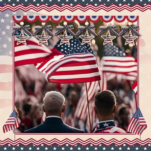 AceOrbit 25 Sets Veterans Day Gifts Bulk Star Shaped Veteran Ornament American Flag Hanging Ornament with Thank You Cards Patriotic Themed Military Gifts for Christmas New Year Party Souvenirs in Kuwait