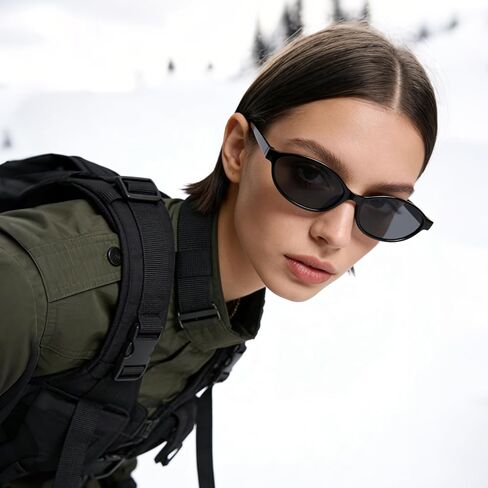 Matcheck 10/40 حزمة نظارات شمسية بيضاوية كلاسيكية أنيقة Cateye Y2K نظارات للنساء/الرجال 90s Sunies خفيفة الوزن وظلال ضيقة in Kuwait
