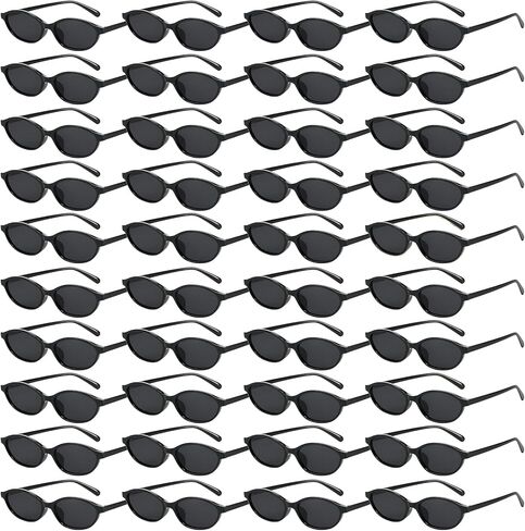 Matcheck 10/40 حزمة نظارات شمسية بيضاوية كلاسيكية أنيقة Cateye Y2K نظارات للنساء/الرجال 90s Sunies خفيفة الوزن وظلال ضيقة in Kuwait