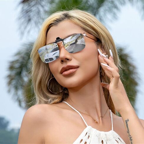 Polarized Clip-on Sunglasses with Flip Up Function Anti-Glare UV400 Driving Glasses for Prescription Glasses in Saudi Arabia