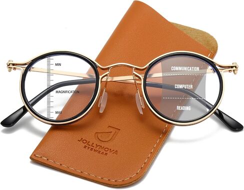 JOLLYNOVA HD7 Progressive Multifocal Reading Glasses RT543, No-Line Readers, Blue Light Blocking, Near to Far Vision in Saudi Arabia