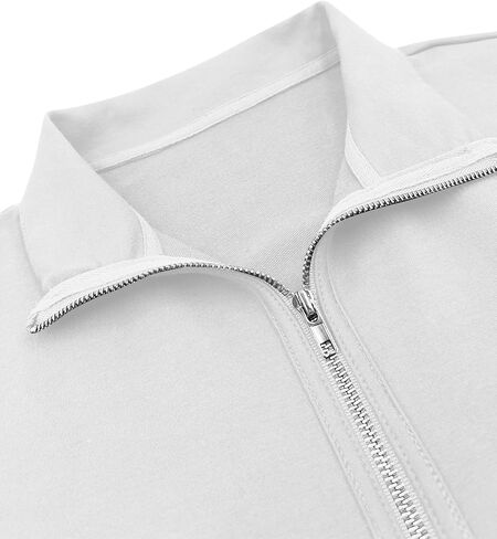 Vivitulip Full Zip Up Sweatshirts Casual Long Sleeve Pocketed Jacket Coat Relaxed Fit Tops in Saudi Arabia