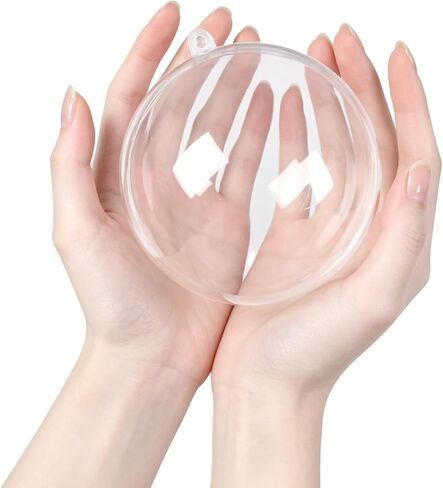 40 Pack 4 Inch Clear Fillable Ornament Balls, Split Plastic Balls for Christmas, Wedding and DIY Crafts in Saudi Arabia