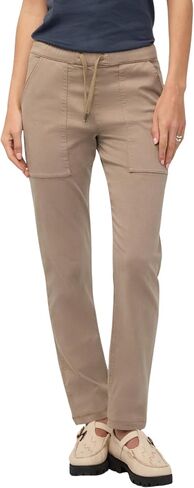 DUER Women's No Sweat Harbour Pant, High Rise Relaxed Tapered Pull-on Trousers, Cotton Tencel Blend with Drawstrings in Kuwait