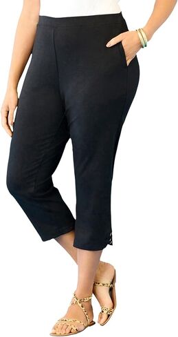 Catherines Women's Plus Size Suprema Studio Ring Accent Capri in Saudi Arabia