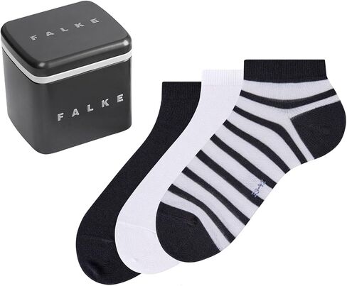 FALKE Men's Happy Cotton Sneaker Socks, 3 Pairs Gift Box in Saudi Arabia