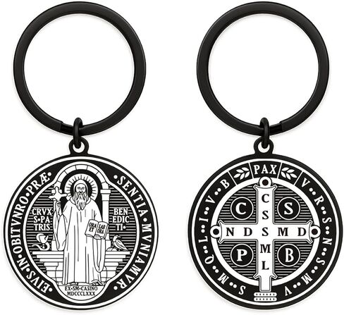 Saint Benedict Medal Keychain - St. Benedict Protection Gifts – Religious Gift for Men and Women, Catholic Blessing for Christmas in Saudi Arabia