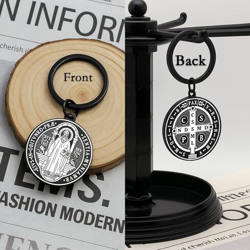 Saint Benedict Medal Keychain - St. Benedict Protection Gifts – Religious Gift for Men and Women, Catholic Blessing for Christmas in Saudi Arabia